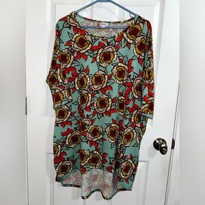 LulaRue Floral Print Women's Top - Multicolor dress or pajamas
